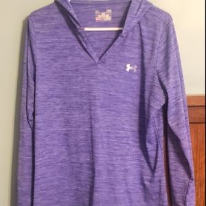 Hooded Purple Under Armour long sleeve shirt
